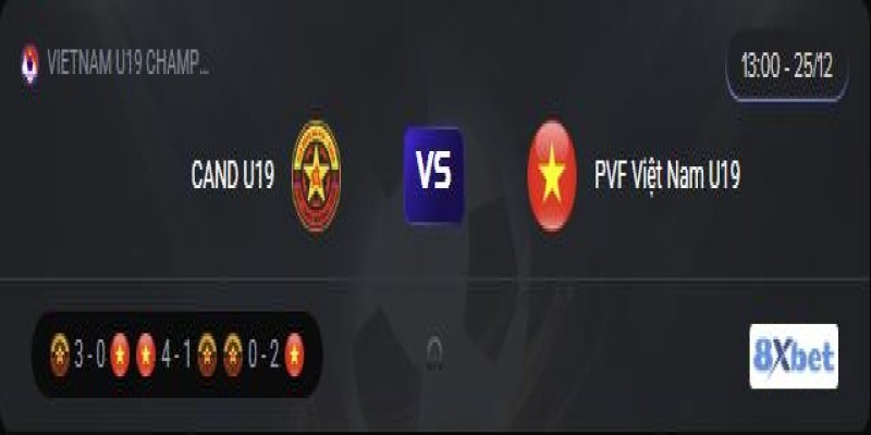 Xem trực tiếp CAND U19 vs PVF Việt Nam U19 vào lúc 13:00, ngày 25/12/2025